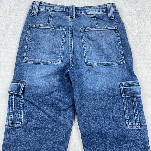 Maurices Jeans Women 4 Straight Leg High Rise Cargo Pockets Relaxed Fit Baggy - Picture 11 of 12